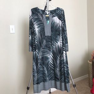 Tropical print dress